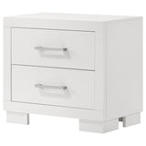 Jessica 2-drawer Nightstand Cream White - Home Elegance USA