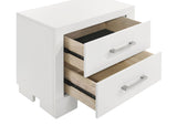 Jessica 2-drawer Nightstand Cream White - Home Elegance USA