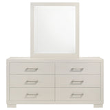 Dresser With Mirror - Jessica 6-drawer Dresser with Mirror White