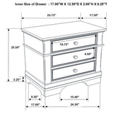 Cambridge 3 - drawer Rectangular Nightstand Cappuccino | Coaster - 203192 - Home Elegance USA - 3