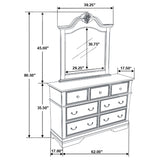 Dresser With Mirror - Cambridge 7-drawer Rectangular Dresser with Mirror Cappuccino