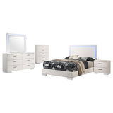 Felicity 5-piece Full Bedroom Set White High Gloss - sold by Home Elegance USA