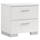 Felicity 5-piece Full Bedroom Set White High Gloss - sold by Home Elegance USA