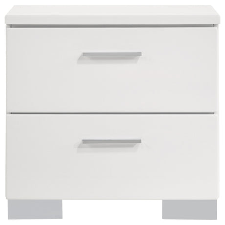 Felicity 4-piece Eastern King Bedroom Set White High Gloss - sold by Home Elegance USA