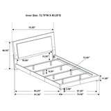 California King Bed - Felicity Wood California King LED Panel Bed White High Gloss