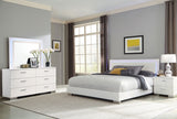 Felicity 4-piece Queen Bedroom Set White High Gloss - sold by Home Elegance USA