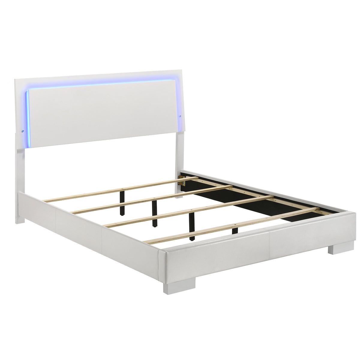 Felicity 4-piece Queen Bedroom Set White High Gloss - sold by Home Elegance USA