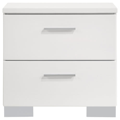 Felicity 4-piece Queen Bedroom Set White High Gloss - sold by Home Elegance USA