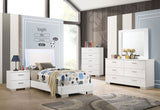 Felicity 5-piece Twin Bedroom Set White High Gloss - sold by Home Elegance USA
