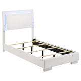 Felicity 5-piece Twin Bedroom Set White High Gloss - sold by Home Elegance USA