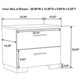 Nightstand - Felicity 2-drawer Nightstand Glossy White