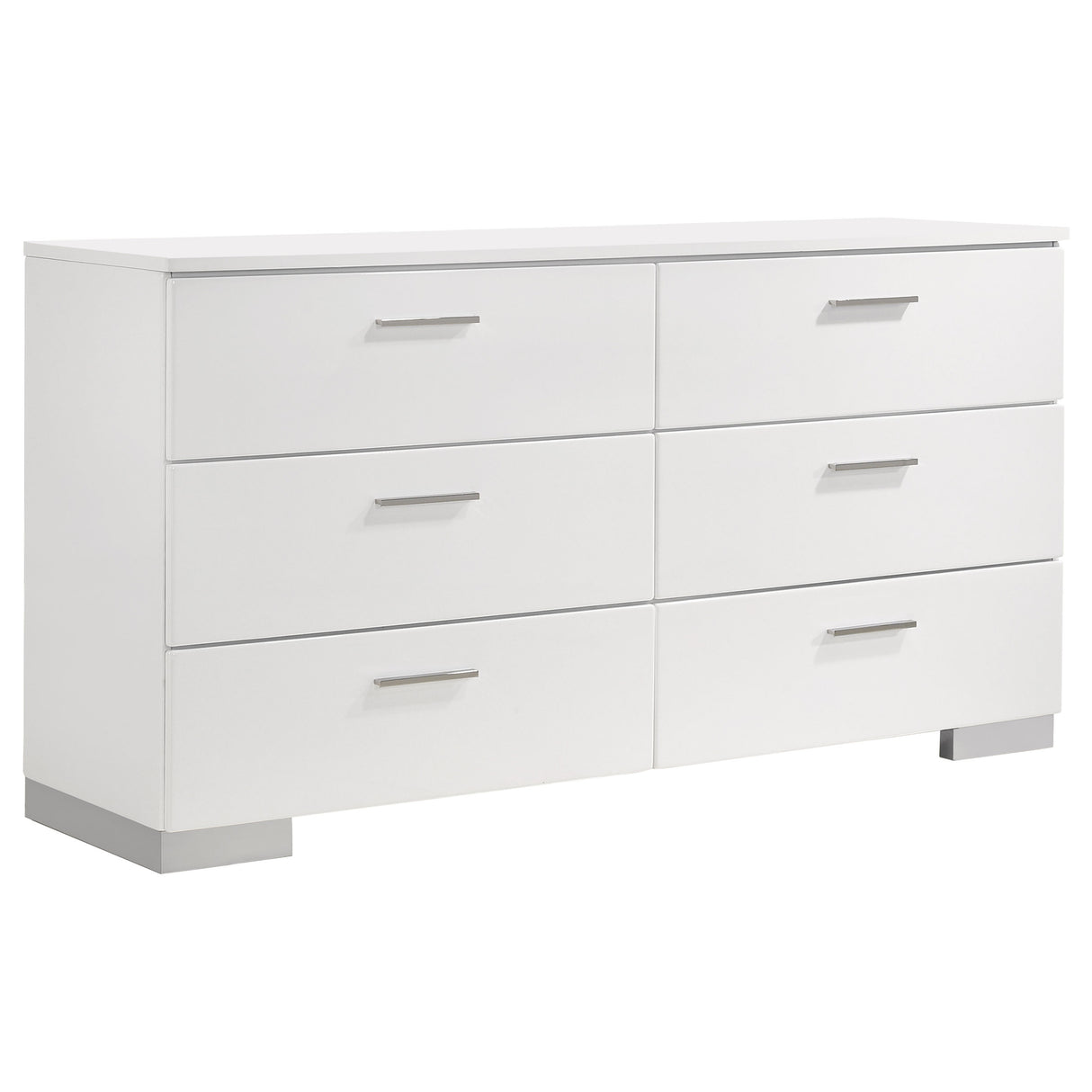 Dresser - Felicity 6-drawer Dresser Glossy White