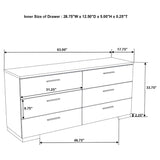 Dresser - Felicity 6-drawer Dresser Glossy White