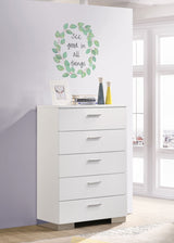 Chest - Felicity 5-drawer Chest Glossy White