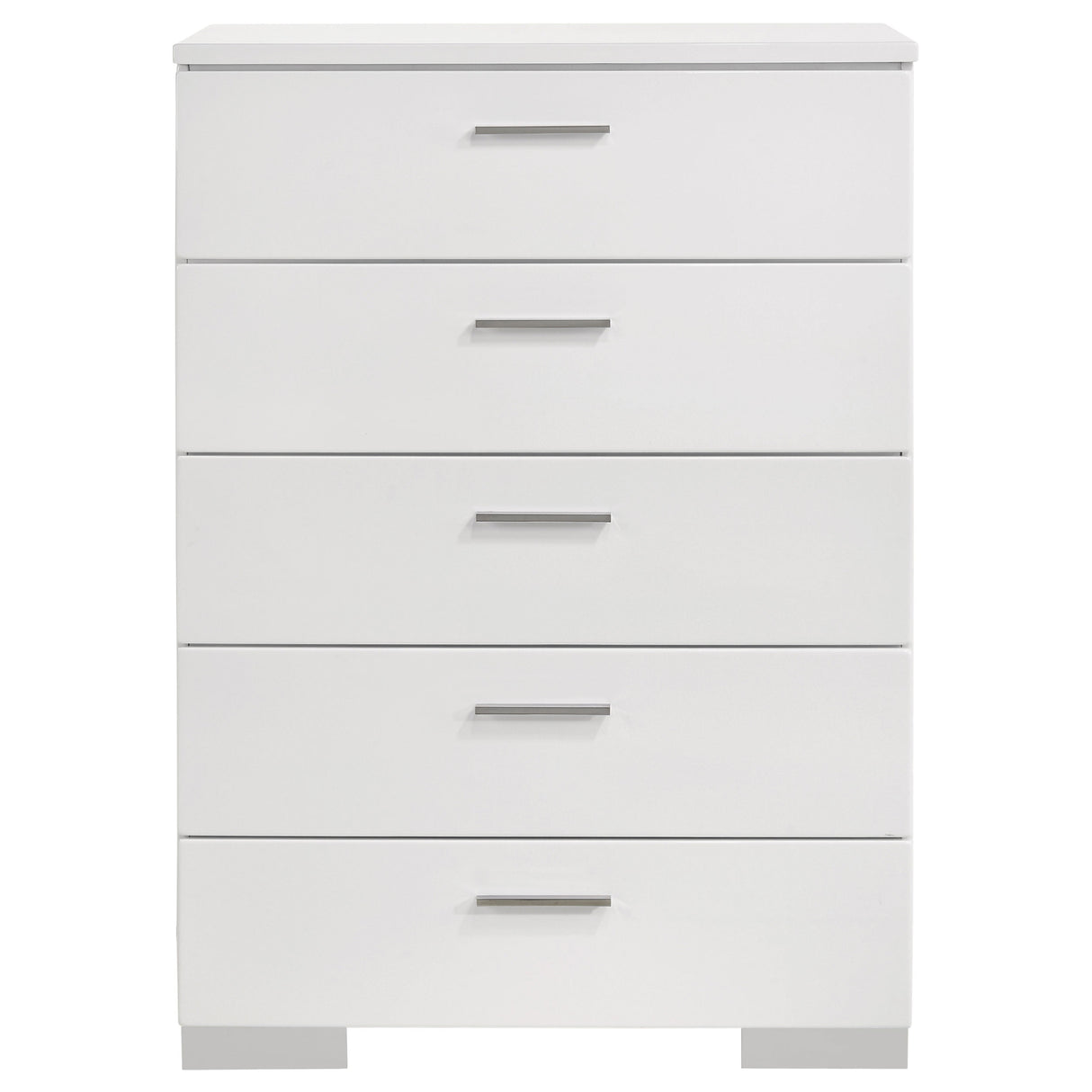 Chest - Felicity 5-drawer Chest Glossy White