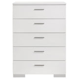 Chest - Felicity 5-drawer Chest Glossy White