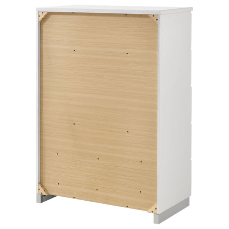 Chest - Felicity 5-drawer Chest Glossy White