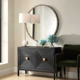 Odeon Shell Inlay Round Mirror - Bronze by Uttermost - View 3