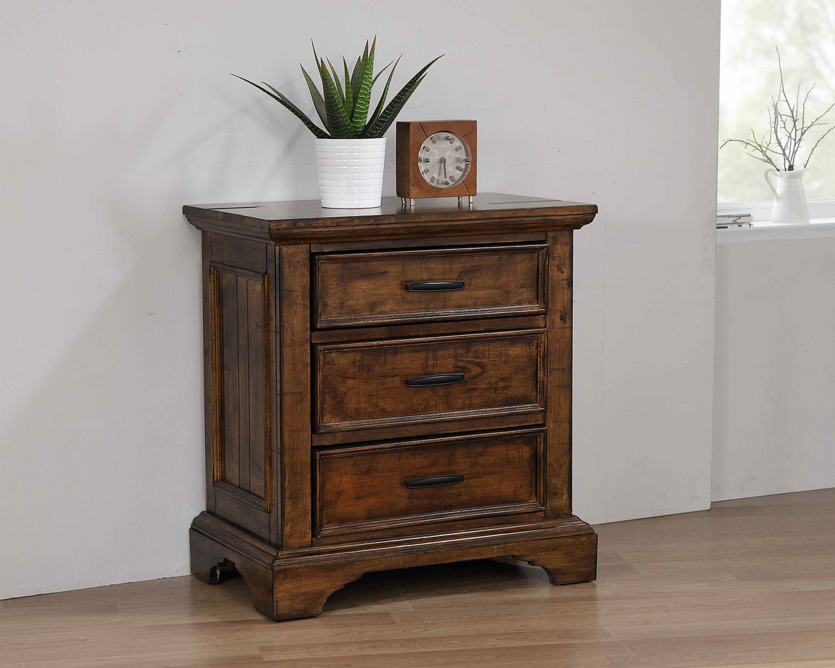 Nightstand - Elk Grove 3-drawer Nightstand Vintage Bourbon