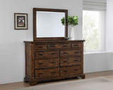 Dresser With Mirror - Elk Grove 9-drawer Dresser with Mirror with Jewelry Tray Vintage Bourbon