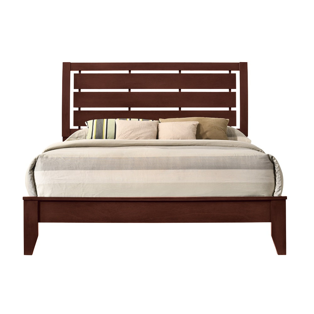 Acme - Ilana EK Bed 20397EK Brown Cherry Finish