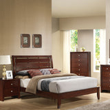 Acme - Ilana EK Bed 20397EK Brown Cherry Finish