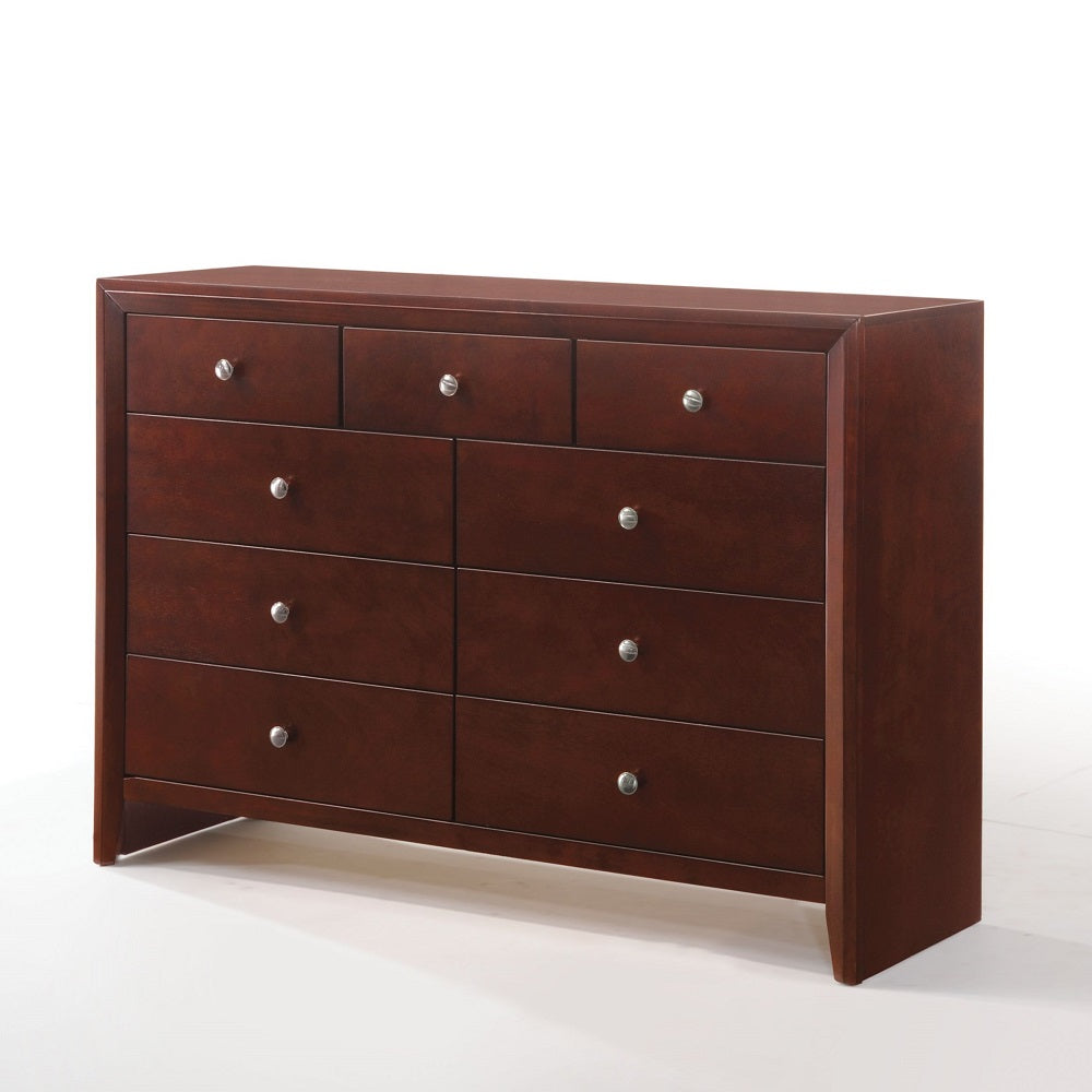 Acme - Ilana Dresser 20405 Brown Cherry Finish