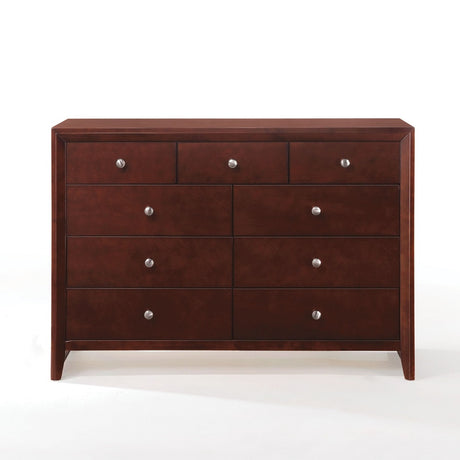 Acme - Ilana Dresser 20405 Brown Cherry Finish