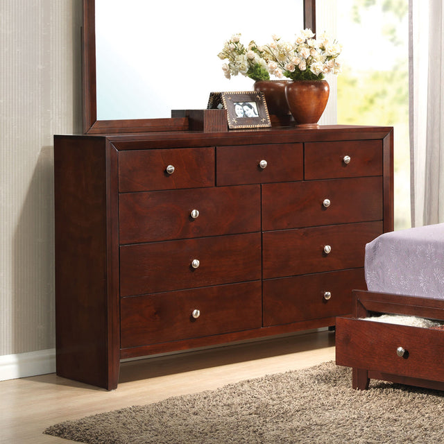 Acme - Ilana Dresser 20405 Brown Cherry Finish