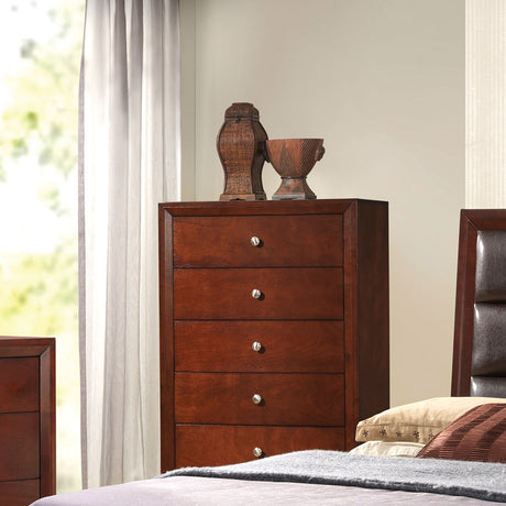 Acme - Ilana Chest 20406 Brown Cherry Finish