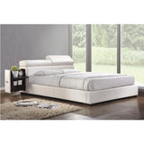 Acme - Manjot EK Bed 20417EK White Synthetic Leather