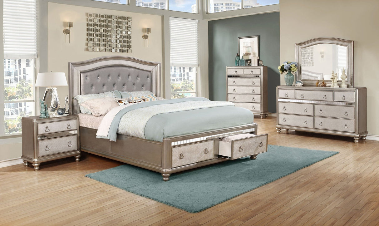 Bling Game 5 - piece Eastern King Bedroom Set Platinum | Coaster | Home Elegance USA