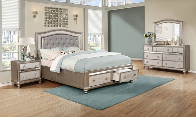 Bling Game 4 - piece Queen Bedroom Set Metallic Platinum | Coaster | Home Elegance USA