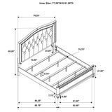 Bling Game 4 - piece Eastern King Bedroom Set Platinum | Coaster | Home Elegance USA