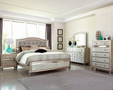 California King Bed - Bling Game Wood California King Panel Bed Metallic Platinum