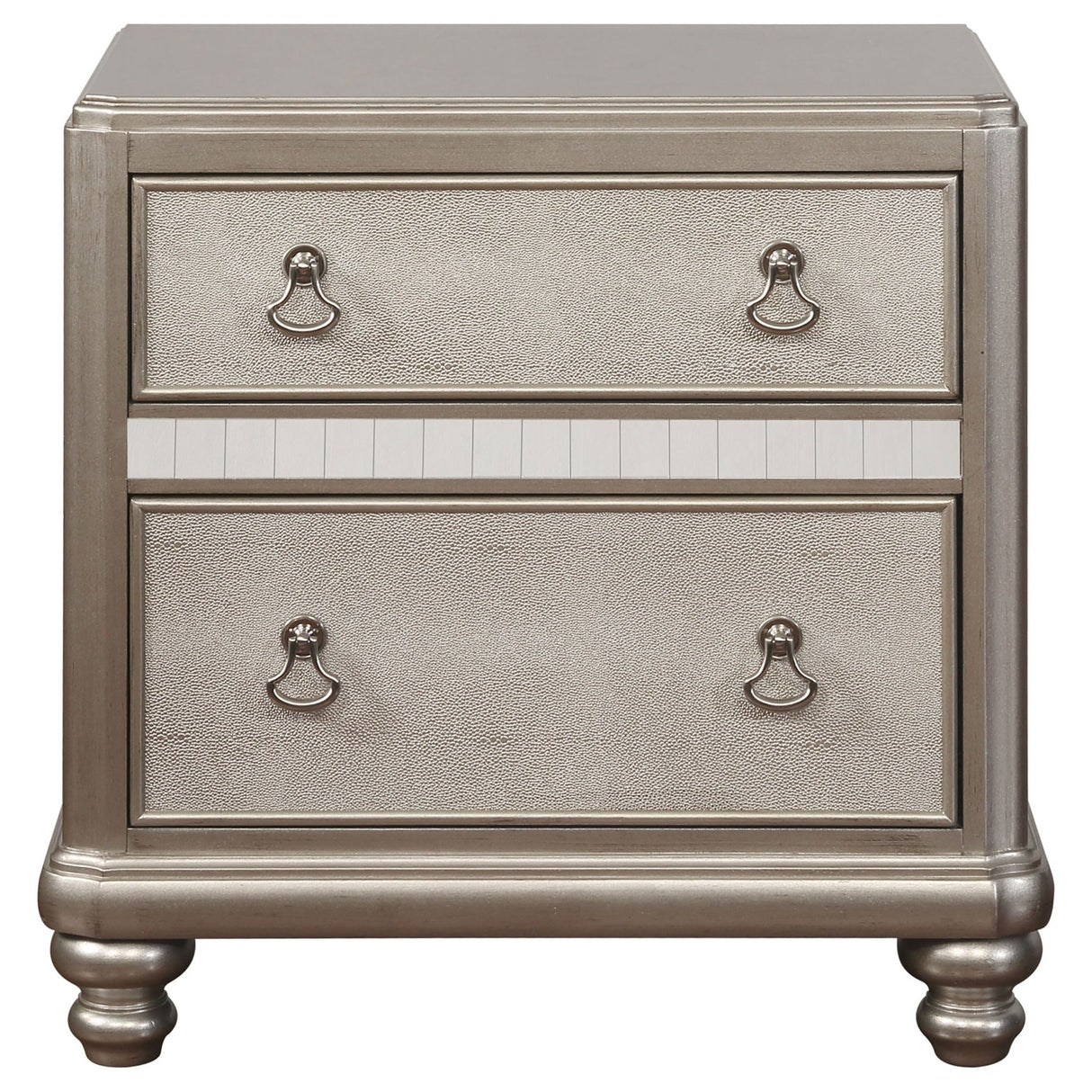 Bling Game 2 - drawer Nightstand Metallic Platinum | Coaster - 204182 - Home Elegance USA - 3