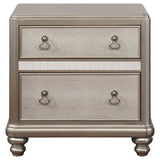 Bling Game 2 - drawer Nightstand Metallic Platinum | Coaster | Home Elegance USA