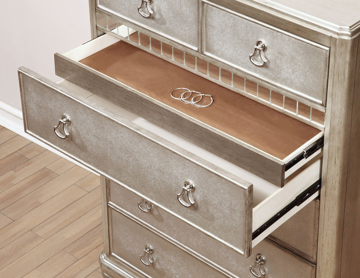 Bling Game 6 - drawer Chest Metallic Platinum | Coaster - 204185 - Home Elegance USA - 10