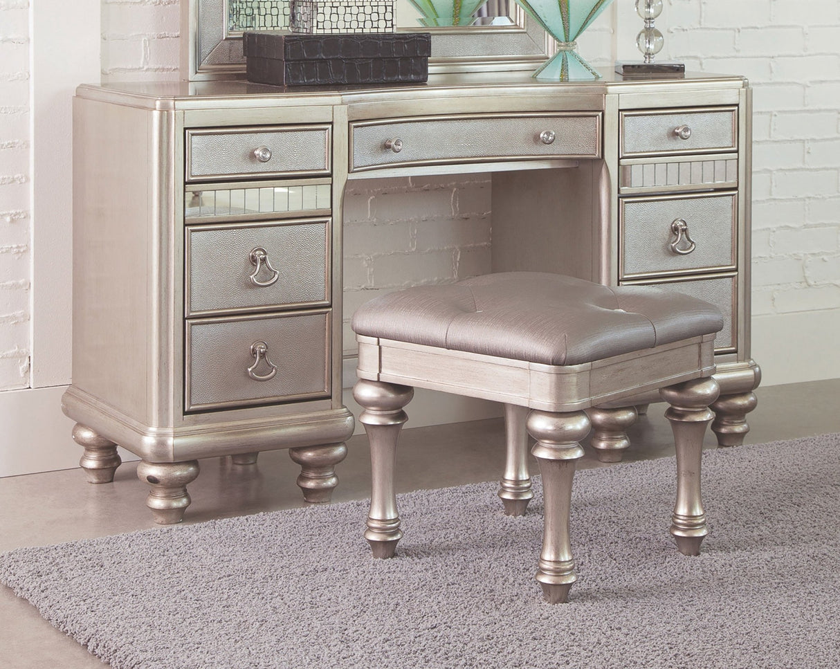 Bling Game 9 - drawer Vanity Desk Metallic Platinum | Coaster | Home Elegance USA