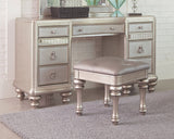 Bling Game 9 - drawer Vanity Desk Metallic Platinum | Coaster - 204187 - Home Elegance USA - 2