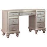 Bling Game 9 - drawer Vanity Desk Metallic Platinum | Coaster - 204187 - Home Elegance USA - 1