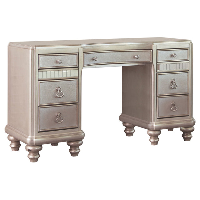 Bling Game 9 - drawer Vanity Desk Metallic Platinum | Coaster - 204187 - Home Elegance USA - 1