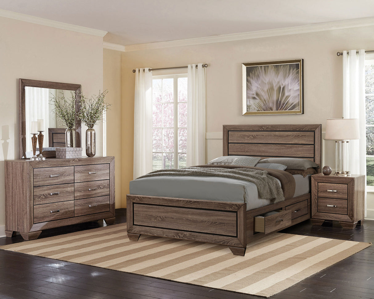 Eastern King Bed 4 Pc Set - Kauffman 4-piece Eastern King Bedroom Set Washed Taupe