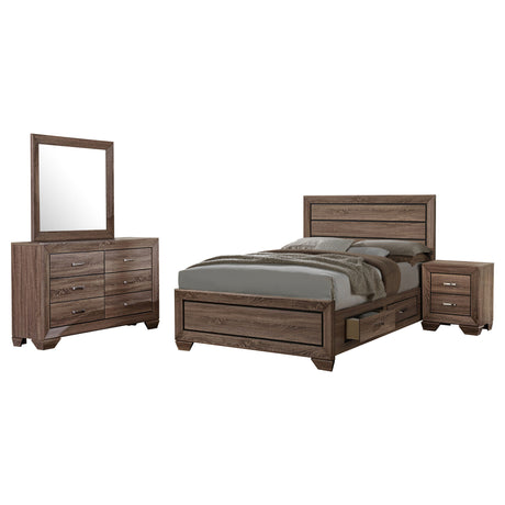 Eastern King Bed 4 Pc Set - Kauffman 4-piece Eastern King Bedroom Set Washed Taupe