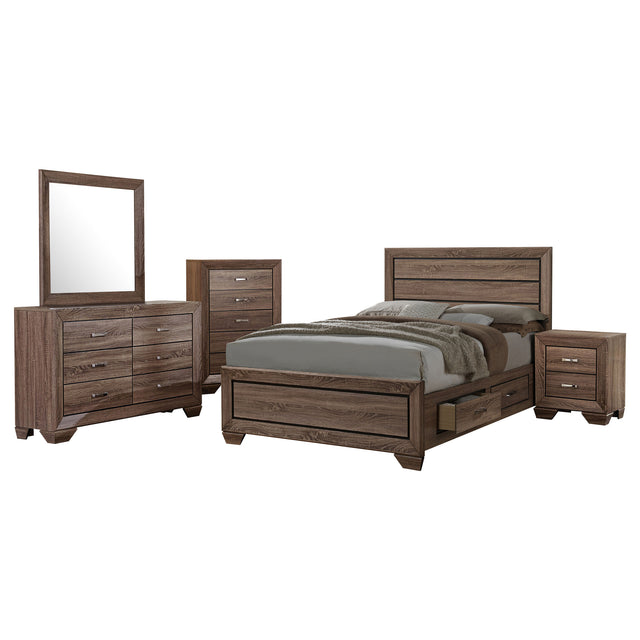 Eastern King Bed 5 Pc Set - Kauffman 5-piece Eastern King Bedroom Set Washed Taupe