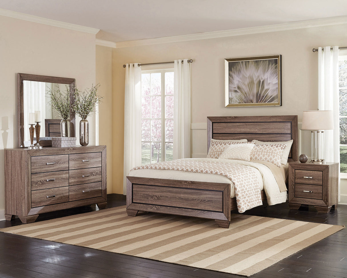 Eastern King Bed 4 Pc Set - Kauffman 4-piece Eastern King Bedroom Set Washed Taupe