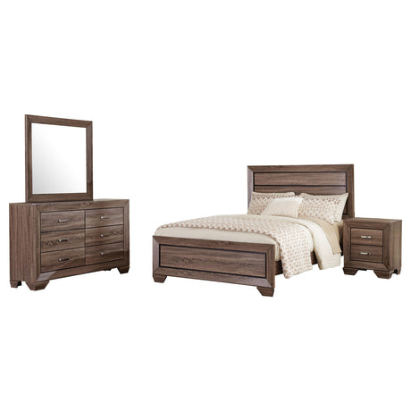 Eastern King Bed 4 Pc Set - Kauffman 4-piece Eastern King Bedroom Set Washed Taupe