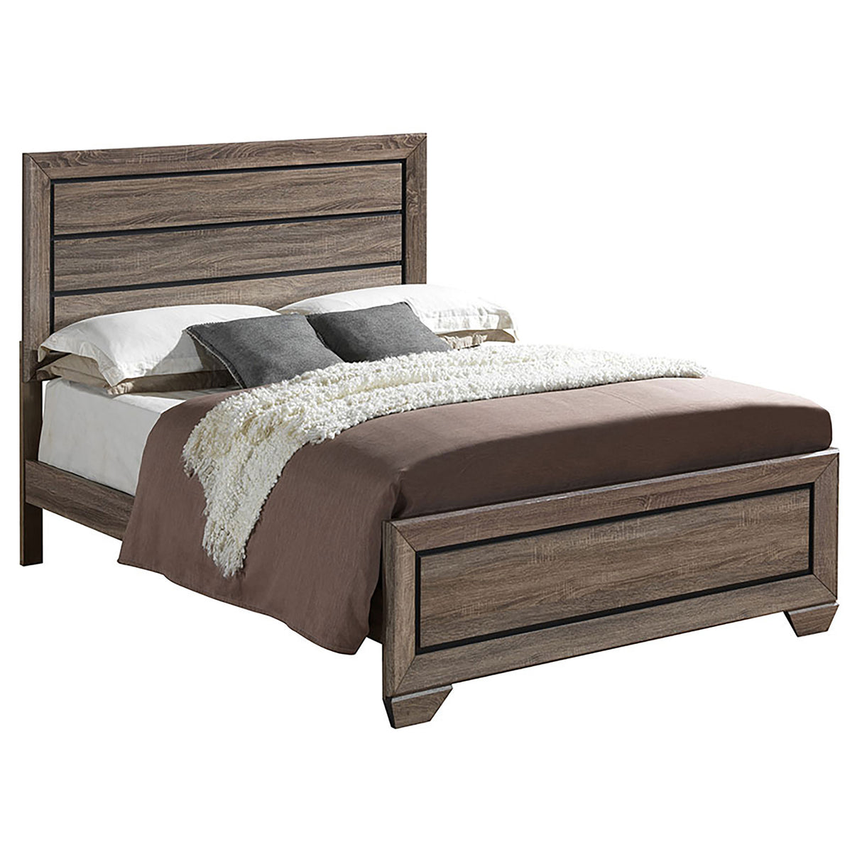 Eastern King Bed 4 Pc Set - Kauffman 4-piece Eastern King Bedroom Set Washed Taupe