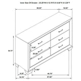 Dresser - Kauffman 6-drawer Dresser Washed Taupe