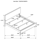 California King Bed - Edmonton Wood California King Panel Bed Rustic Tobacco